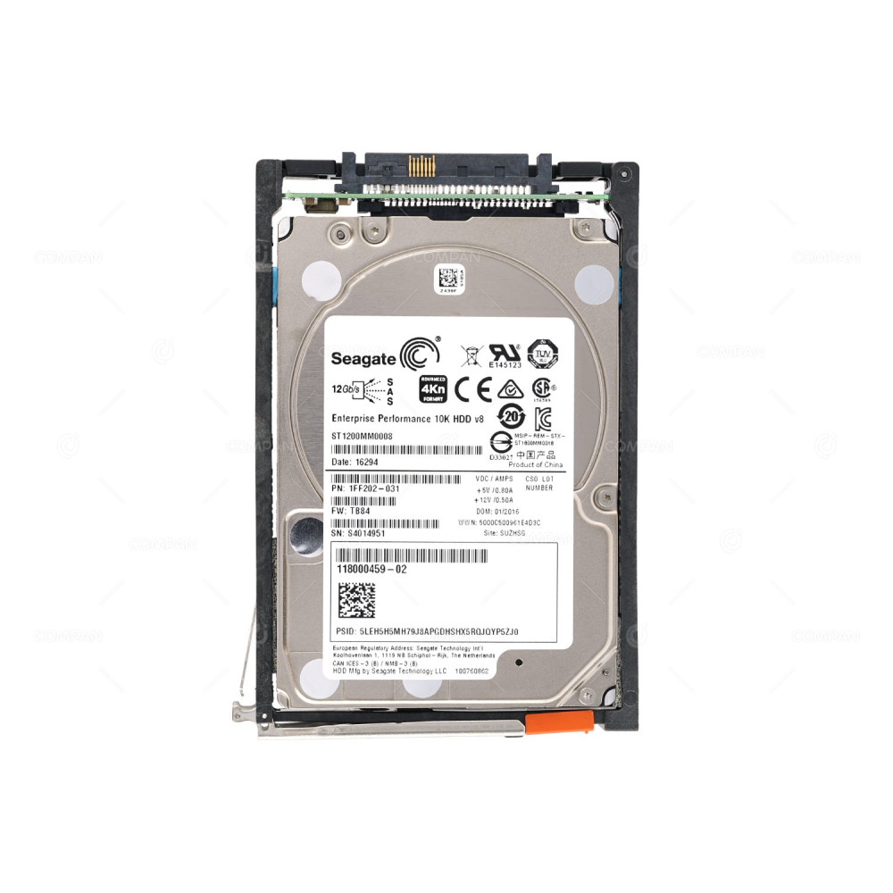 005051635 EMC HDD 1.2TB 10K SAS 6/12G 2.5" SFF FOR UNITY 300 400 500 600